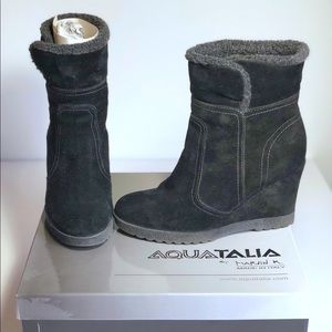 Aquatalia by Marvin K. Faux Shearling Booties Sz 8